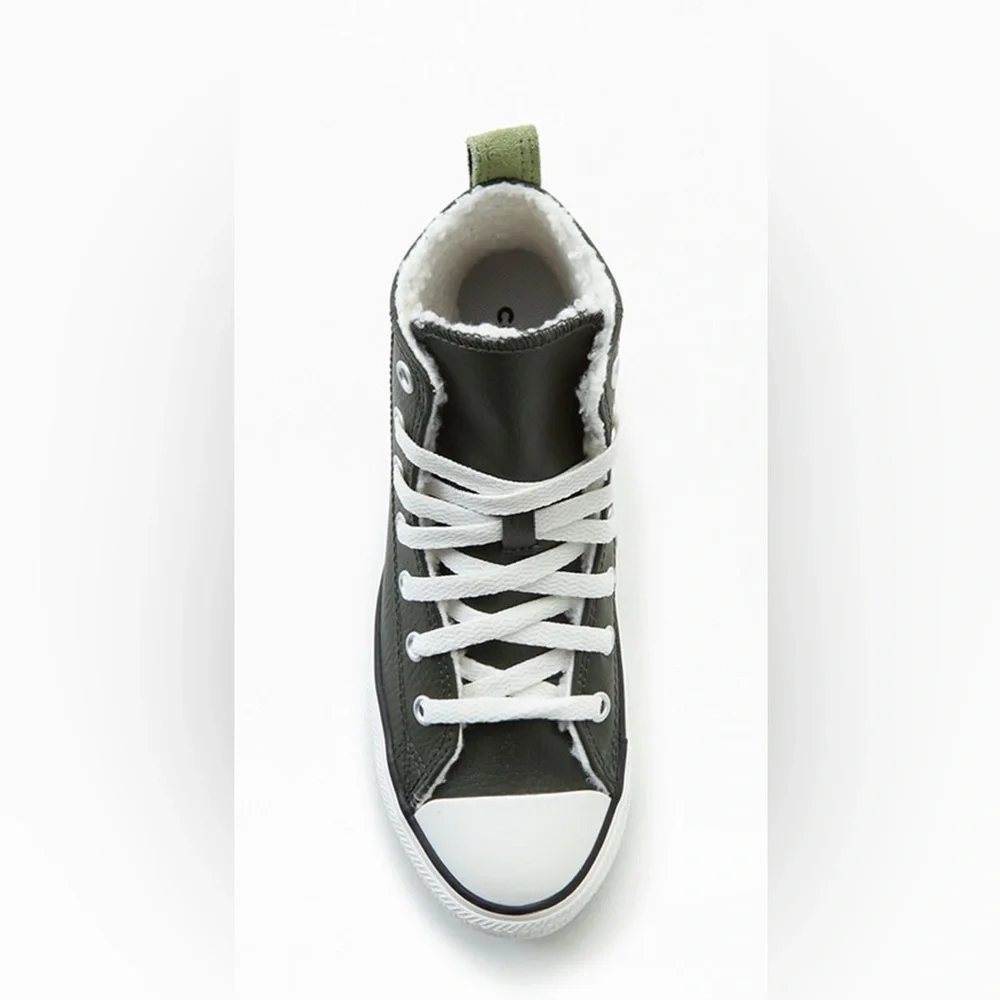 - Converse Kids Leather Lined Utility High Top Shoes
